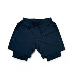 Lululemon Black  Luxtreme Lined 7” Athletic Shorts Size Small Sports Gym Running